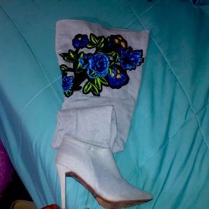 Sexy Blue denim thigh high boots ! Size 81/2